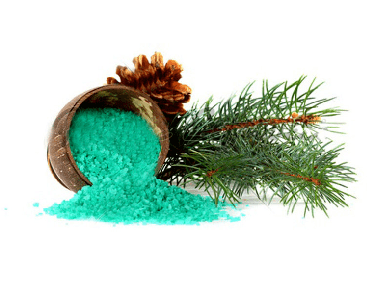 pine bath with salt